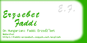 erzsebet faddi business card